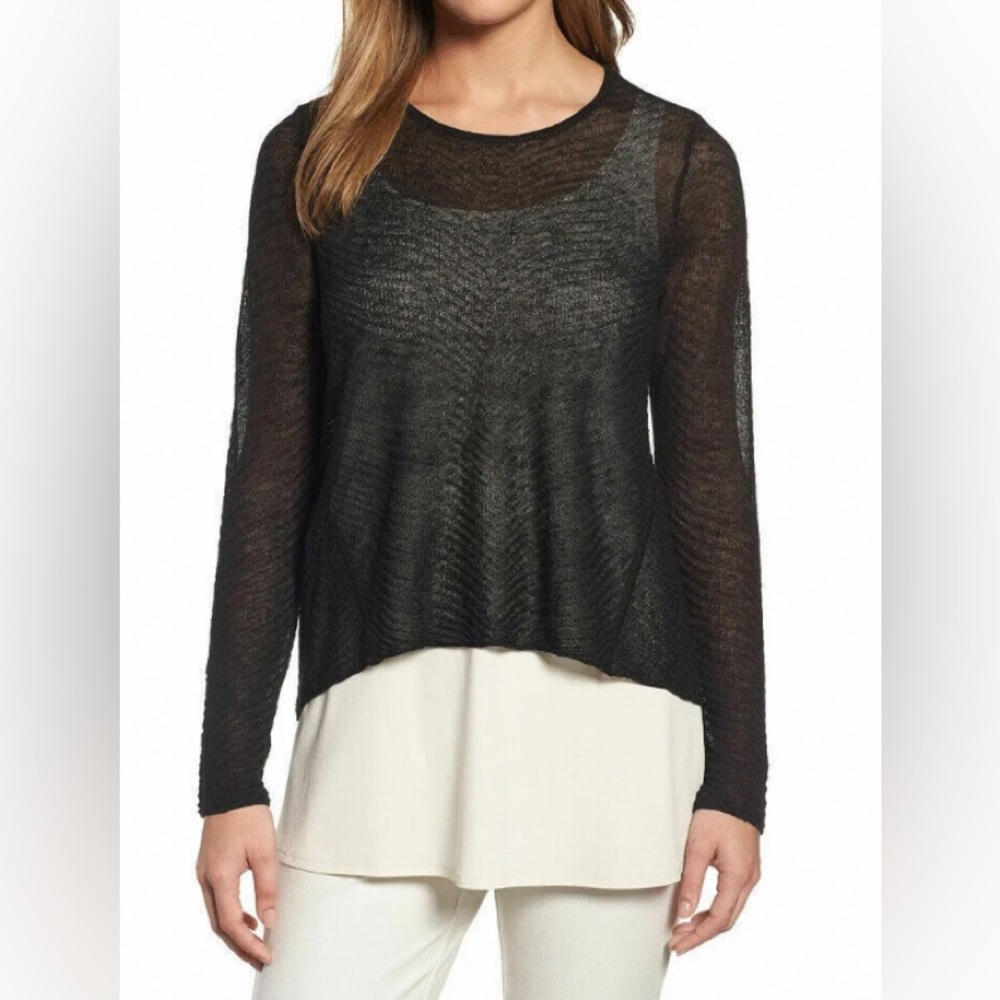 Eileen fisher hemp blend popover size Small